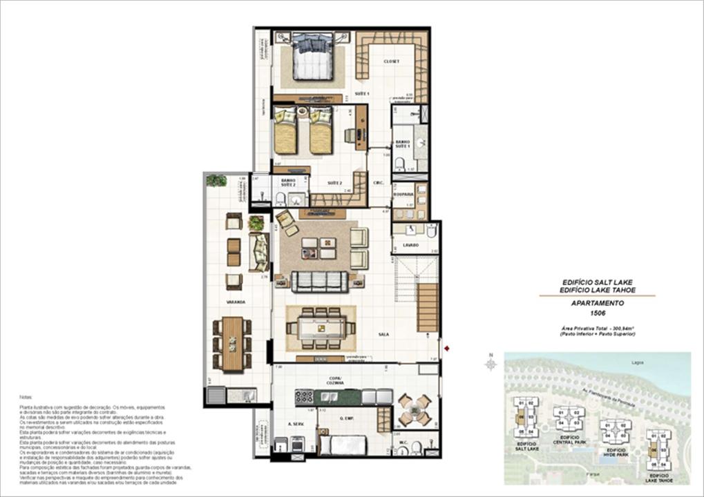 Ed. Salt Lake e Ed. Lake Tahoe - Cob. 300 m² (duplex - pav. inferior) | 360º On The Park – Barra da Tijuca - Rio de Janeiro - Rio de Janeiro Ed. Salt Lake e Ed. Lake Tahoe - Cob. 300 m² (duplex - pav. inferior) | 360º On The Park – Apartamento na Barra da Tijuca - Rio de Janeiro - Rio de Janeiro