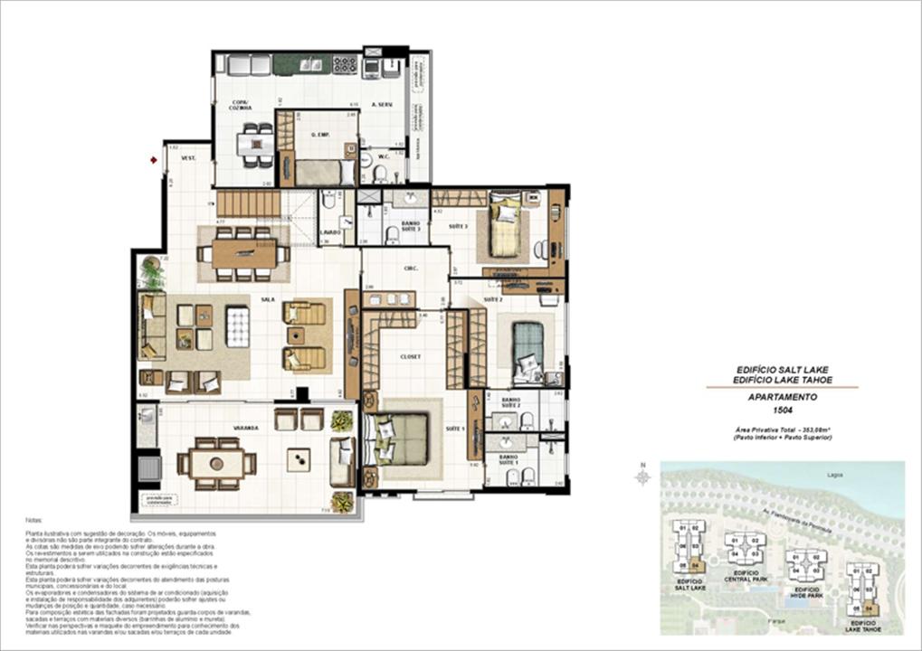 Ed. Salt Lake e Ed. Lake Tahoe - Cob. 353 m² (duplex - pav. inferior) | 360º On The Park – Barra da Tijuca - Rio de Janeiro - Rio de Janeiro Ed. Salt Lake e Ed. Lake Tahoe - Cob. 353 m² (duplex - pav. inferior) | 360º On The Park – Apartamento na Barra da Tijuca - Rio de Janeiro - Rio de Janeiro