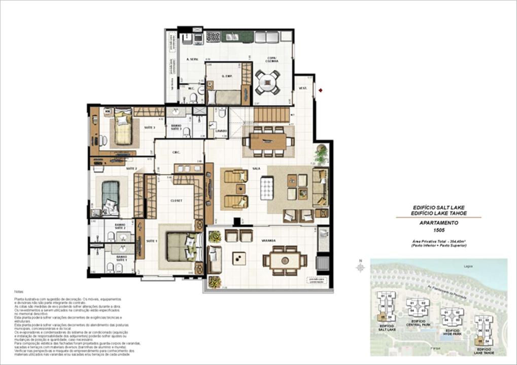 Ed. Salt Lake e Ed. Lake Tahoe - Cob. 354 m² (duplex - pav. inferior) | 360º On The Park – Barra da Tijuca - Rio de Janeiro - Rio de Janeiro Ed. Salt Lake e Ed. Lake Tahoe - Cob. 354 m² (duplex - pav. inferior) | 360º On The Park – Apartamento na Barra da Tijuca - Rio de Janeiro - Rio de Janeiro