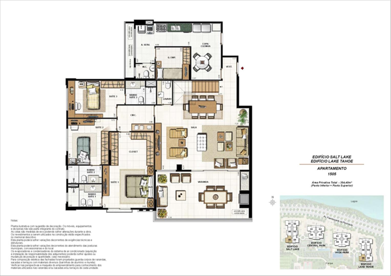 Ed. Salt Lake e Ed. Lake Tahoe - Cob. 354 m² (duplex - pav. inferior) | 360º On The Park – Apartamento na  Barra da Tijuca - Rio de Janeiro - Rio de Janeiro