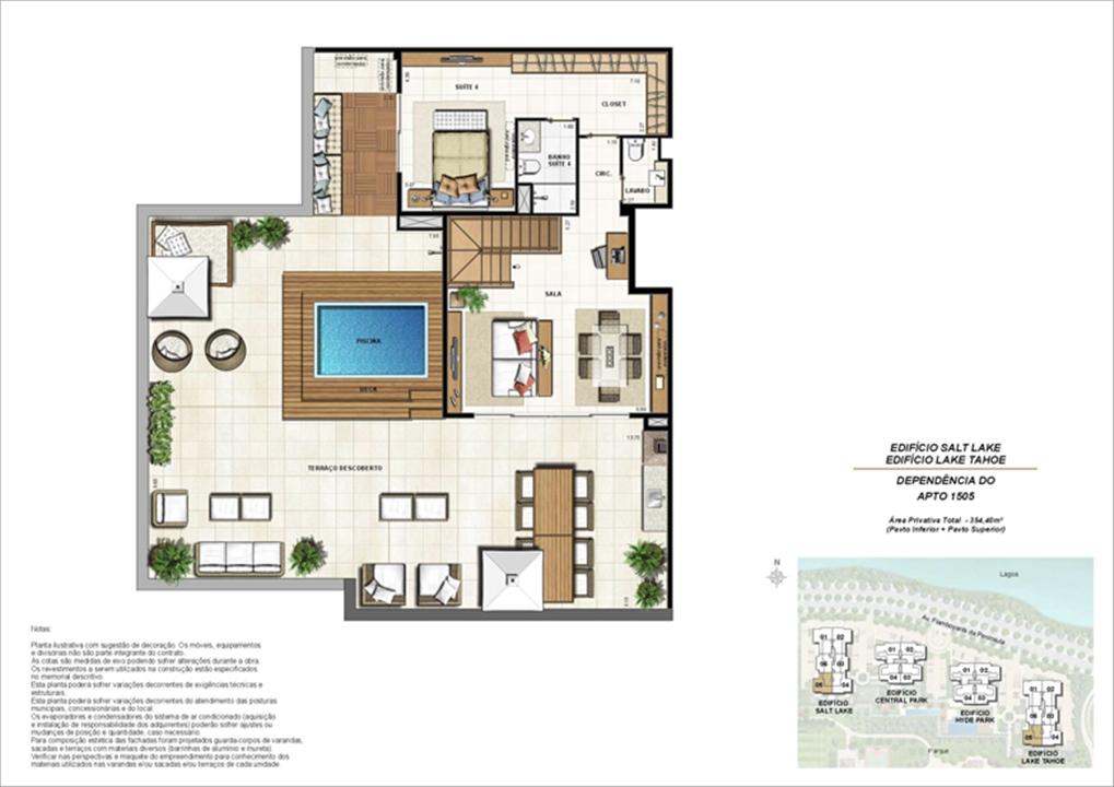 Ed. Salt Lake e Ed. Lake Tahoe - Cob. 354 m² (duplex - pav. superior) | 360º On The Park – Barra da Tijuca - Rio de Janeiro - Rio de Janeiro Ed. Salt Lake e Ed. Lake Tahoe - Cob. 354 m² (duplex - pav. superior) | 360º On The Park – Apartamento na Barra da Tijuca - Rio de Janeiro - Rio de Janeiro