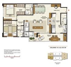 Planta opção sala ampliada 86 m² | Jardim de Provence – Apartamento em  Altos do Calhau - São Luís - Maranhão