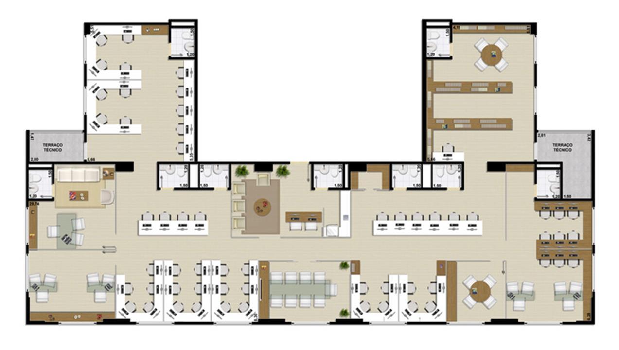 Planta Sala Comercial 300 m² | Mirai – Umarizal - Belém - Pará Planta Sala Comercial 300 m² | Mirai – Salas Comerciais em Umarizal - Belém - Pará