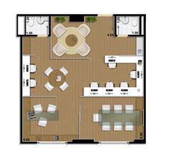 Sugestão de planta sala comercial 70 m²   junção de 2 salas | Mirai – Salas Comerciais em  Umarizal  - Belém - Pará
