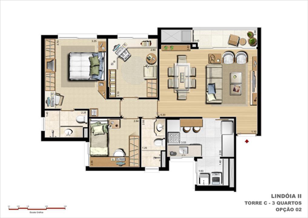 83 m² privativos Opção Gabinete | Cennario Lindóia – Jardim Lindóia - Porto Alegre - Rio Grande do Sul 83 m² privativos Opção Gabinete | Cennario Lindóia – Apartamento no Jardim Lindóia - Porto Alegre - Rio Grande do Sul