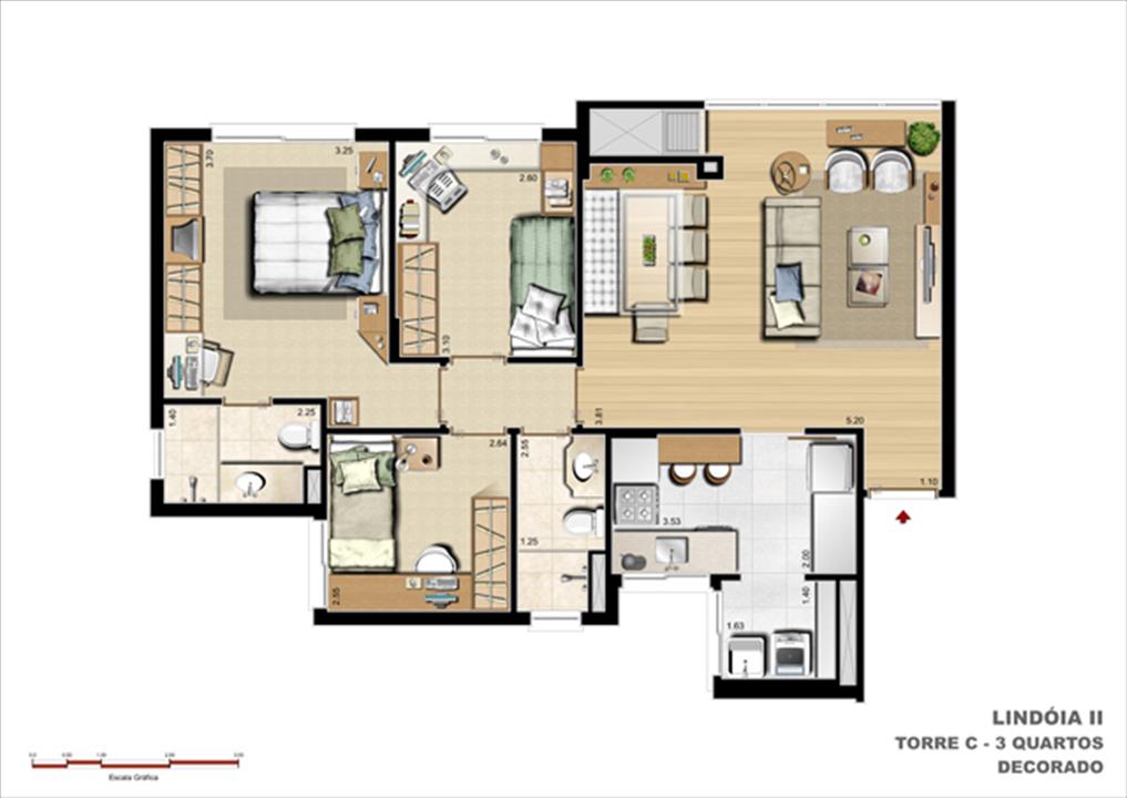 83 m² privativos Opção Sugestão de Decoração | Cennario Lindóia – Jardim Lindóia - Porto Alegre - Rio Grande do Sul 83 m² privativos Opção Sugestão de Decoração | Cennario Lindóia – Apartamento no Jardim Lindóia - Porto Alegre - Rio Grande do Sul