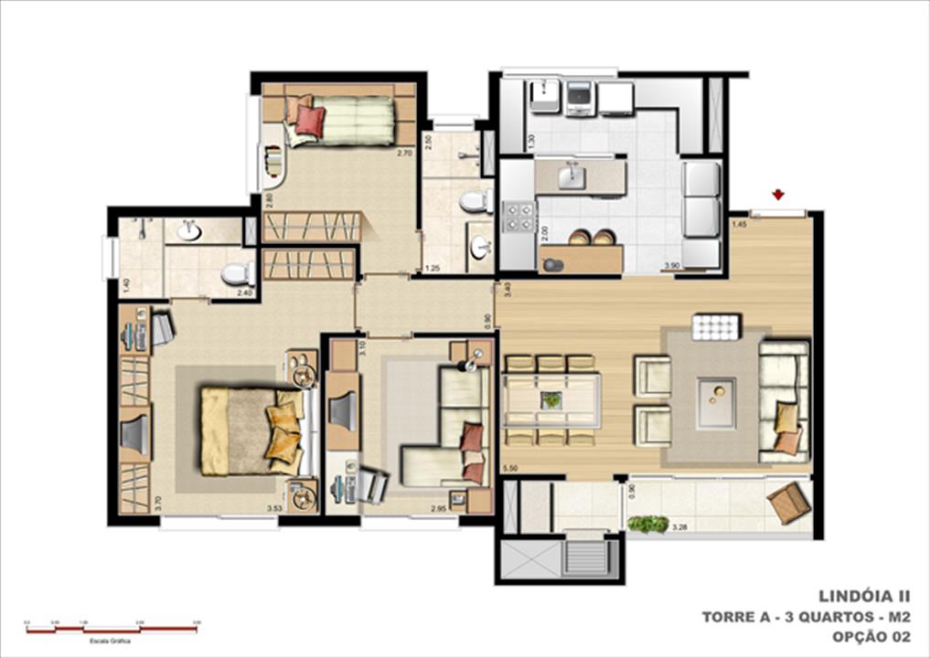 95 m² privativos Opção 2 Suítes + Gabinete | Cennario Lindóia – Jardim Lindóia - Porto Alegre - Rio Grande do Sul 95 m² privativos Opção 2 Suítes + Gabinete | Cennario Lindóia – Apartamento no Jardim Lindóia - Porto Alegre - Rio Grande do Sul