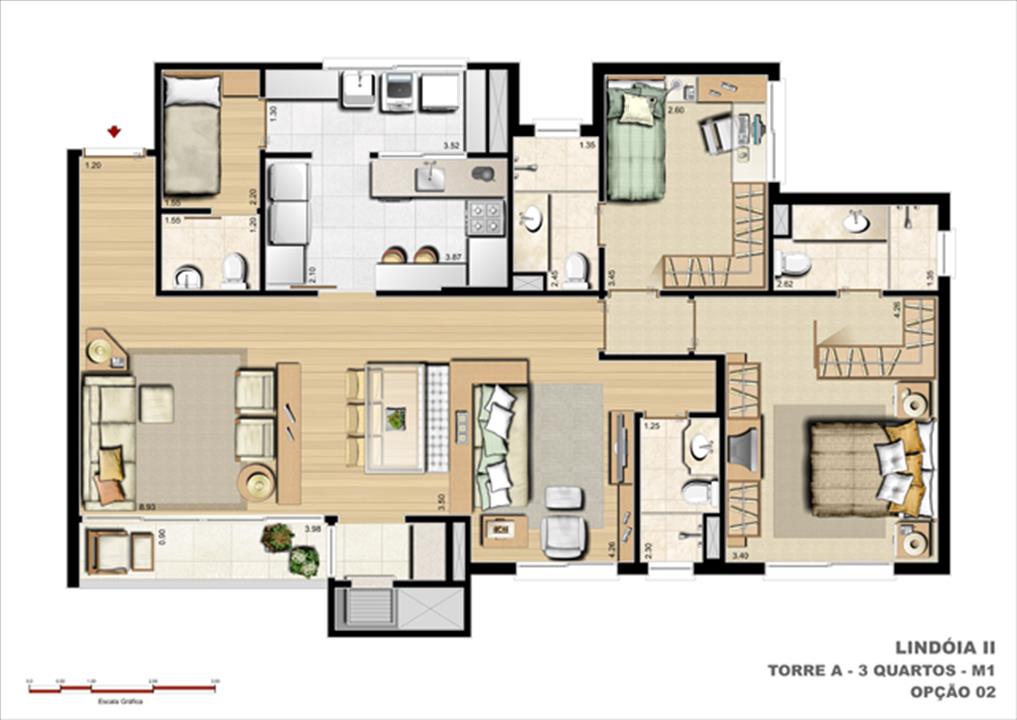 113 m² privativos Opção 2 Suítes + Living Estendido + Dependência Completa | Cennario Lindóia – Jardim Lindóia - Porto Alegre - Rio Grande do Sul 113 m² privativos Opção 2 Suítes + Living Estendido + Dependência Completa | Cennario Lindóia – Apartamento no Jardim Lindóia - Porto Alegre - Rio Grande do Sul