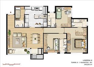 113 m² privativos   Opção 3 Suítes + Dependência Completa | Cennario Lindóia – Apartamento no  Jardim Lindóia - Porto Alegre - Rio Grande do Sul