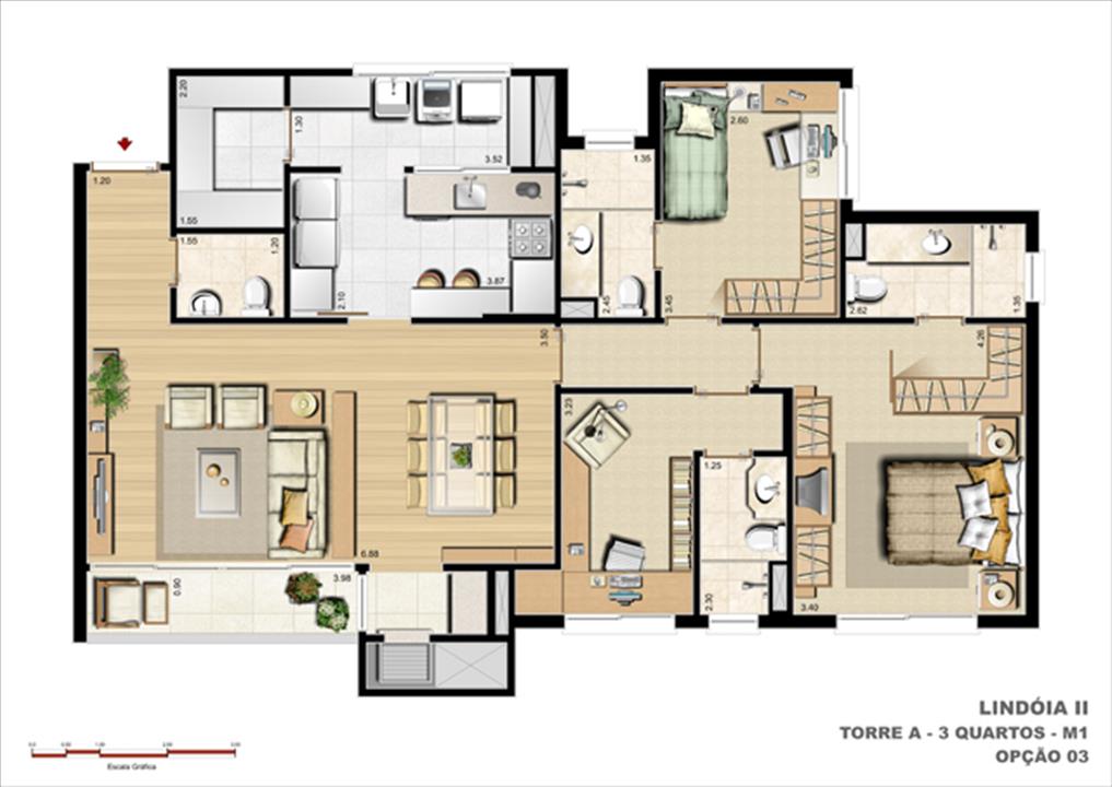 113 m² privativos Opção 3 Suítes + Gabinete + Despensa | Cennario Lindóia – Jardim Lindóia - Porto Alegre - Rio Grande do Sul 113 m² privativos Opção 3 Suítes + Gabinete + Despensa | Cennario Lindóia – Apartamento no Jardim Lindóia - Porto Alegre - Rio Grande do Sul