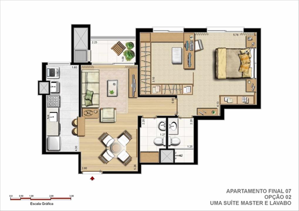 62 m² privativos – Opção Suíte Master e Lavabo | Gran Vita Clube Residencial – Próximo ao Iguatemi - Porto Alegre - Rio Grande do Sul 62 m² privativos – Opção Suíte Master e Lavabo | Gran Vita Clube Residencial – Apartamento Próximo ao Iguatemi - Porto Alegre - Rio Grande do Sul