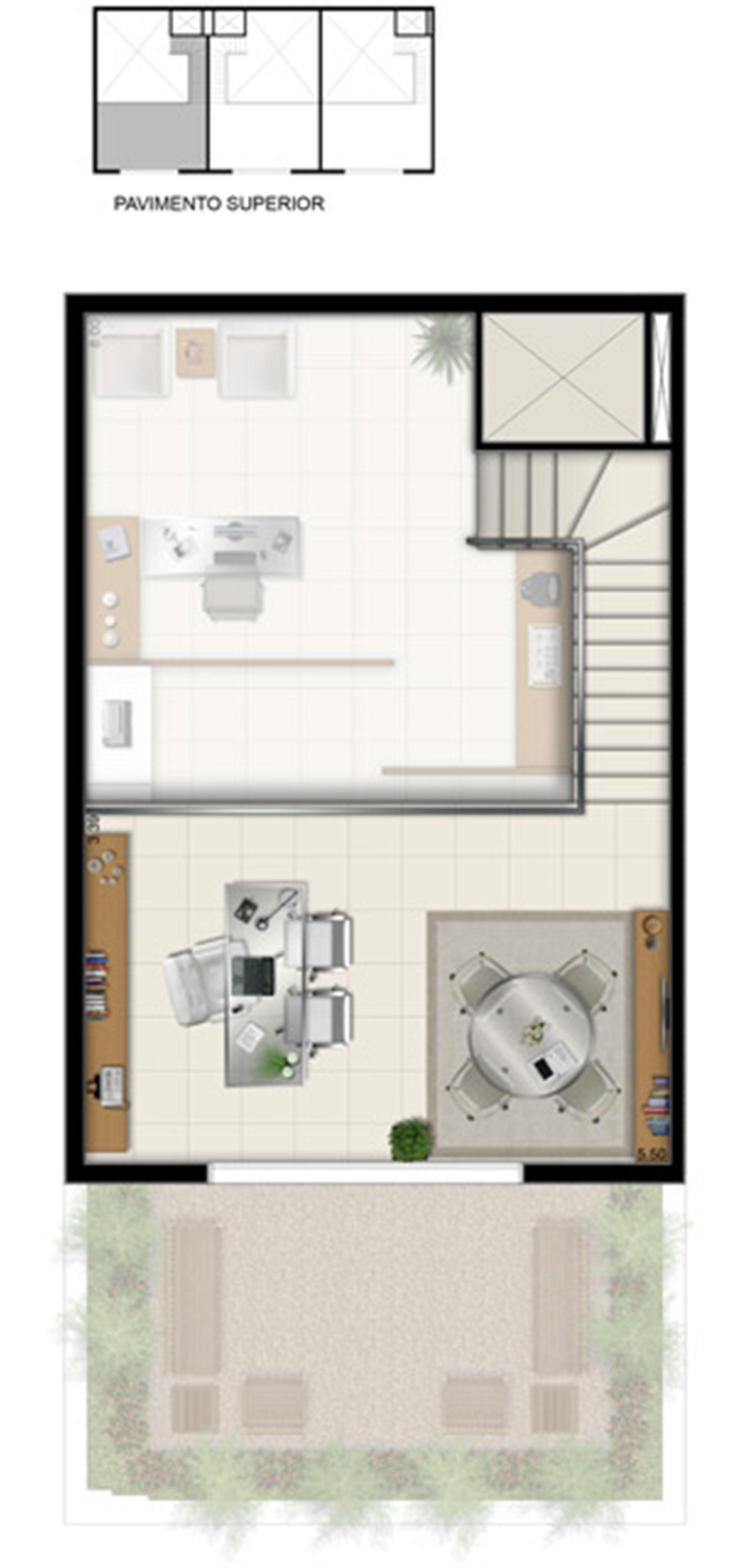 Duplex Superior - Área total 84,50 m² | Pátio Jardins – Salas Comerciais em  Altos do Calhau - São Luís - Maranhão