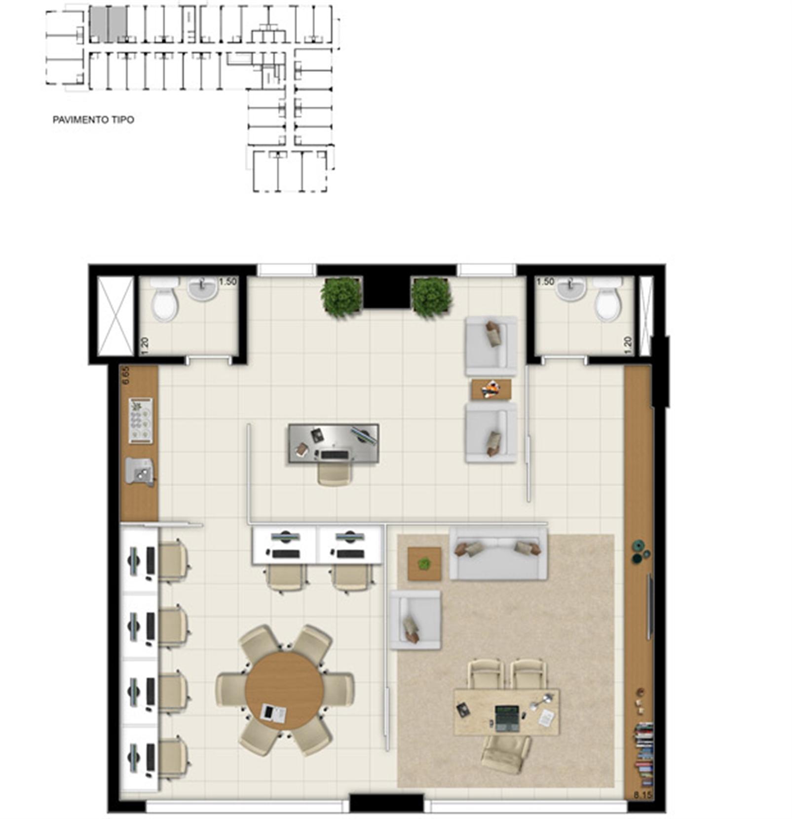Sala comercial 69,20 m² - Sugestão de junção | Pátio Jardins – Altos do Calhau - São Luís - Maranhão Sala comercial 69,20 m² - Sugestão de junção | Pátio Jardins – Salas Comerciais em Altos do Calhau - São Luís - Maranhão