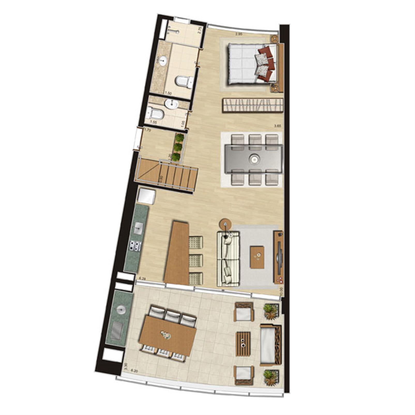 Loft com mezanino | Thera Residence – Berrini - São Paulo - São Paulo Loft com mezanino | Thera Residence – Apartamento na Berrini - São Paulo - São Paulo