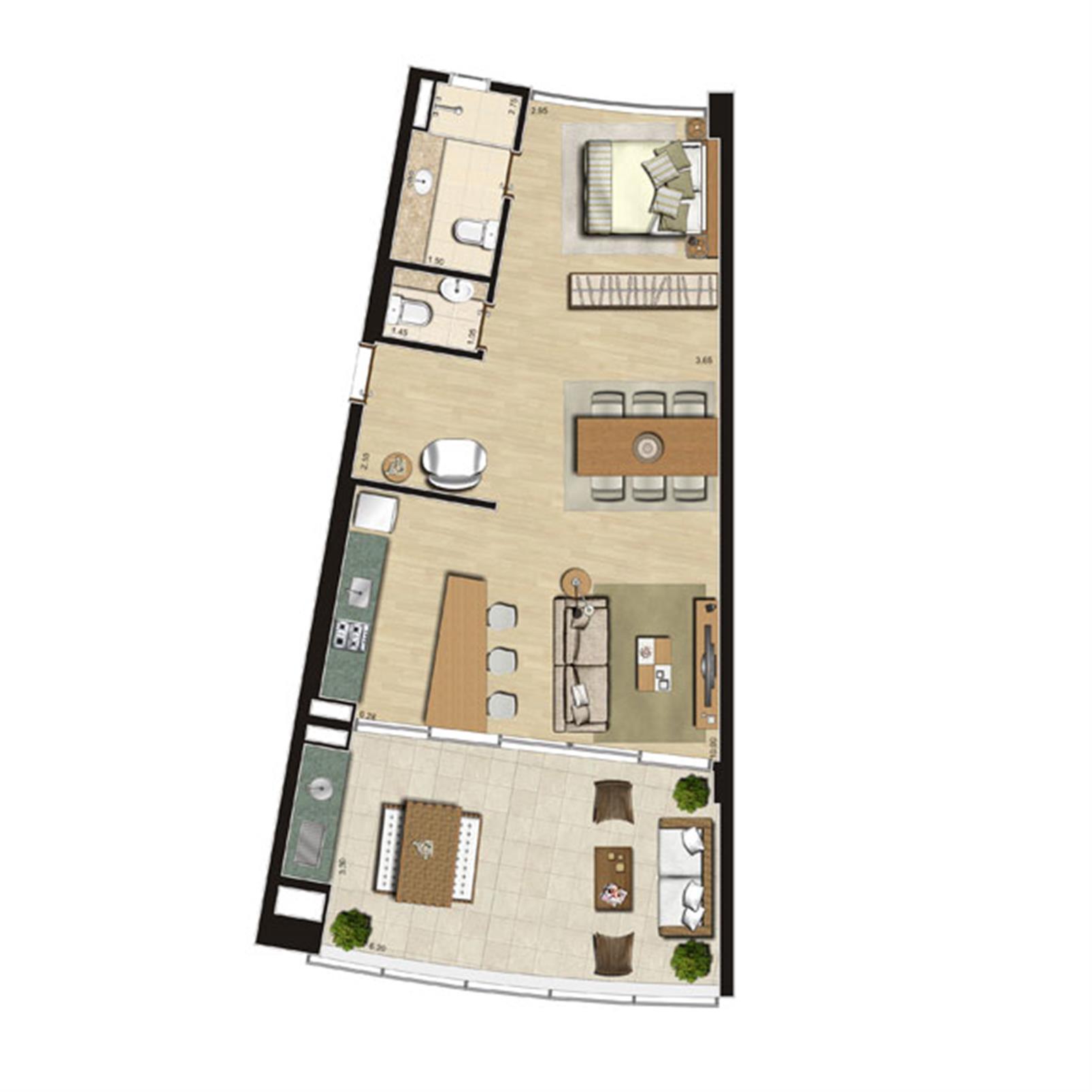 Loft sem mezanino | Thera Residence – Berrini - São Paulo - São Paulo Loft sem mezanino | Thera Residence – Apartamento na Berrini - São Paulo - São Paulo