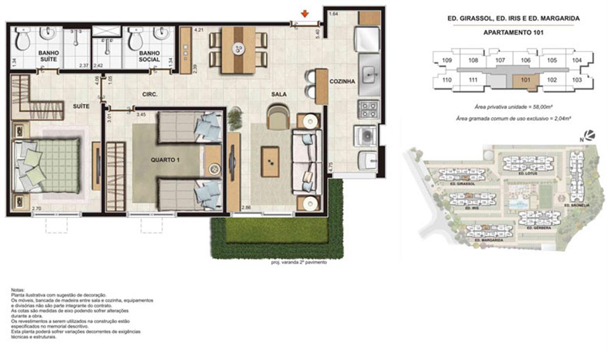Imagem Planta | Floris Bosque Residencial – Jacarepaguá - Rio de Janeiro - Rio de Janeiro Imagem Planta | Floris Bosque Residencial – Apartamento em Jacarepaguá - Rio de Janeiro - Rio de Janeiro