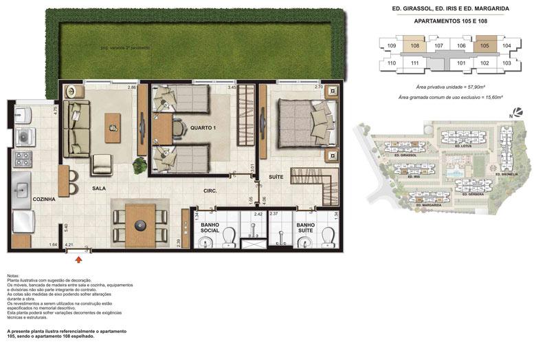 Imagem Planta | Floris Bosque Residencial – Apartamento em  Jacarepaguá - Rio de Janeiro - Rio de Janeiro