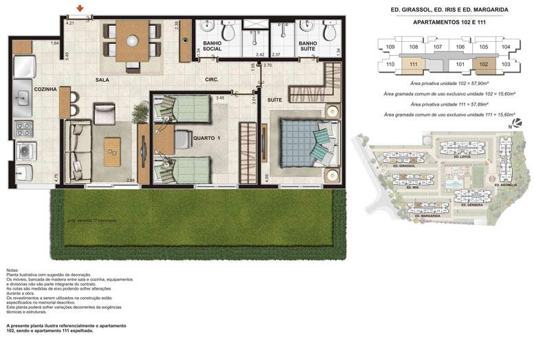 Imagem Planta | Floris Bosque Residencial – Apartamento em  Jacarepaguá - Rio de Janeiro - Rio de Janeiro