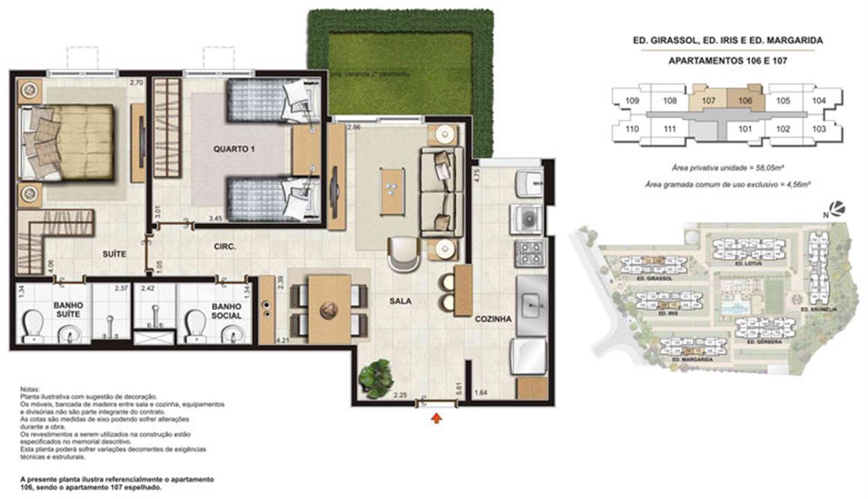 Imagem Planta | Floris Bosque Residencial – Jacarepaguá - Rio de Janeiro - Rio de Janeiro Imagem Planta | Floris Bosque Residencial – Apartamento em Jacarepaguá - Rio de Janeiro - Rio de Janeiro