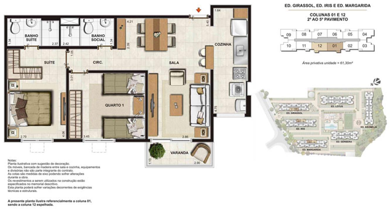 Imagem Planta | Floris Bosque Residencial – Jacarepaguá - Rio de Janeiro - Rio de Janeiro Imagem Planta | Floris Bosque Residencial – Apartamento em Jacarepaguá - Rio de Janeiro - Rio de Janeiro
