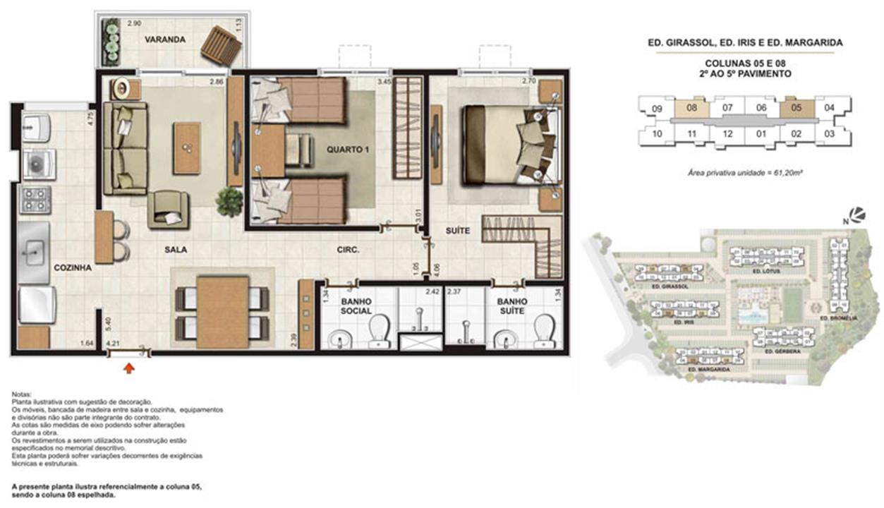 Imagem Planta | Floris Bosque Residencial – Jacarepaguá - Rio de Janeiro - Rio de Janeiro Imagem Planta | Floris Bosque Residencial – Apartamento em Jacarepaguá - Rio de Janeiro - Rio de Janeiro