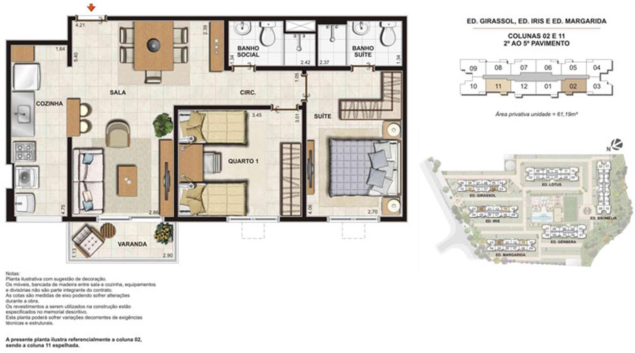 Imagem Planta | Floris Bosque Residencial – Jacarepaguá - Rio de Janeiro - Rio de Janeiro Imagem Planta | Floris Bosque Residencial – Apartamento em Jacarepaguá - Rio de Janeiro - Rio de Janeiro