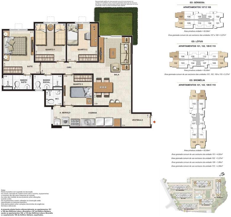 Imagem Planta | Floris Bosque Residencial – Apartamento em  Jacarepaguá - Rio de Janeiro - Rio de Janeiro