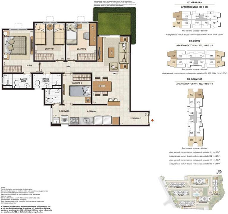 Imagem Planta | Floris Bosque Residencial – Jacarepaguá - Rio de Janeiro - Rio de Janeiro Imagem Planta | Floris Bosque Residencial – Apartamento em Jacarepaguá - Rio de Janeiro - Rio de Janeiro