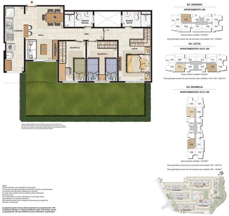 Imagem Planta | Floris Bosque Residencial – Jacarepaguá - Rio de Janeiro - Rio de Janeiro Imagem Planta | Floris Bosque Residencial – Apartamento em Jacarepaguá - Rio de Janeiro - Rio de Janeiro