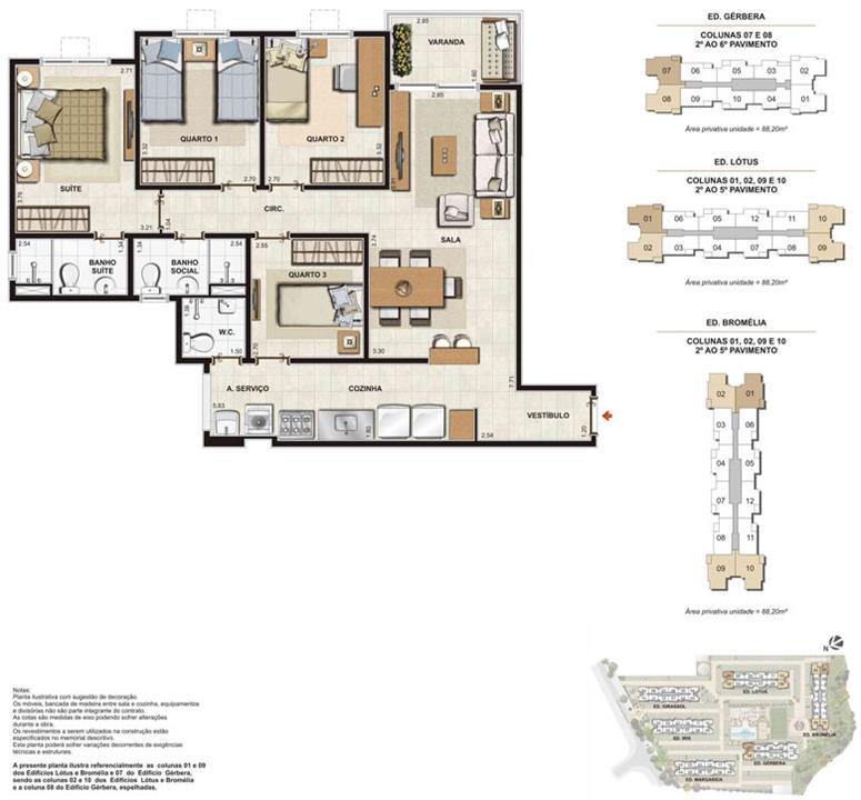 Imagem Planta | Floris Bosque Residencial – Jacarepaguá - Rio de Janeiro - Rio de Janeiro Imagem Planta | Floris Bosque Residencial – Apartamento em Jacarepaguá - Rio de Janeiro - Rio de Janeiro