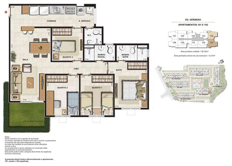 Imagem Planta | Floris Bosque Residencial – Apartamento em  Jacarepaguá - Rio de Janeiro - Rio de Janeiro