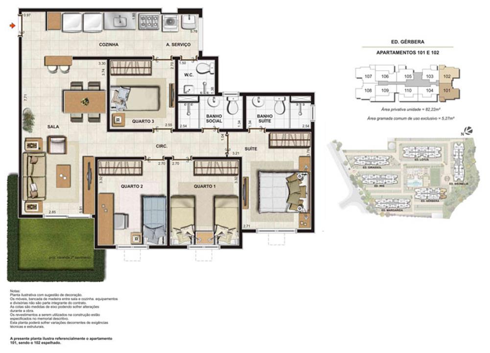 Imagem Planta | Floris Bosque Residencial – Jacarepaguá - Rio de Janeiro - Rio de Janeiro Imagem Planta | Floris Bosque Residencial – Apartamento em Jacarepaguá - Rio de Janeiro - Rio de Janeiro