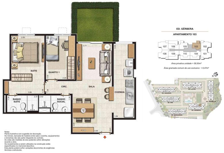 Imagem Planta | Floris Bosque Residencial – Apartamento em  Jacarepaguá - Rio de Janeiro - Rio de Janeiro