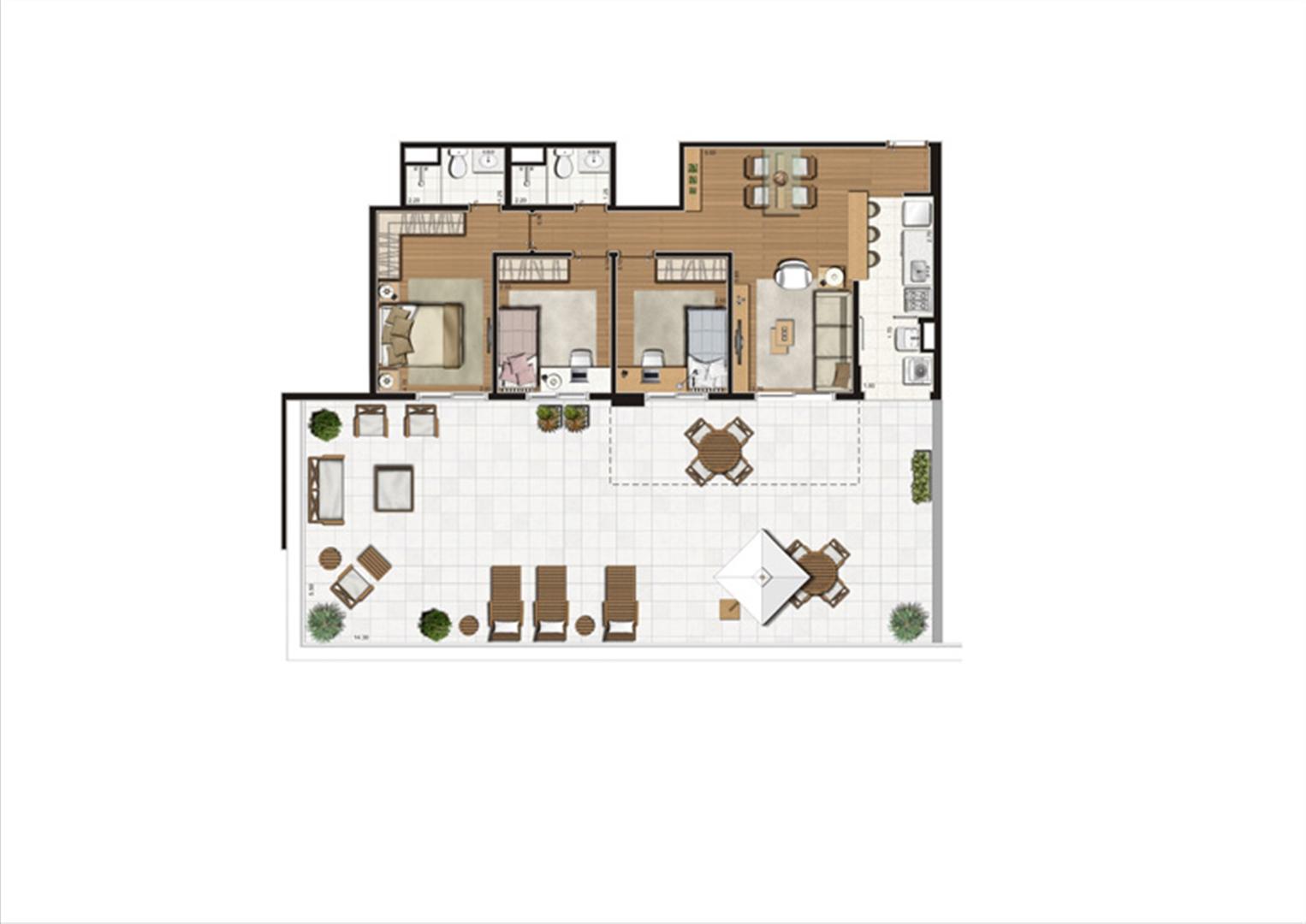 lanta Terrazzo de 163 m² privativos  | Luzes da Mooca - Portale Mattino – Apartamento na  Mooca - São Paulo - São Paulo