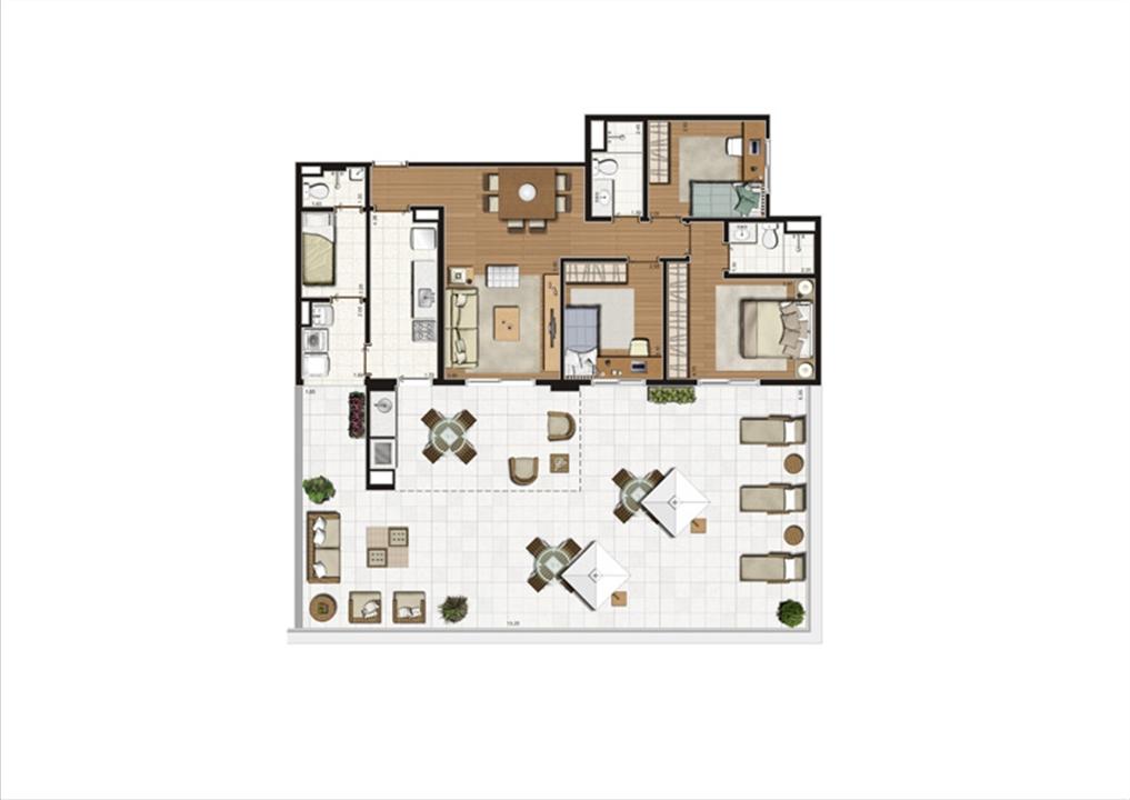 Planta Terrazzo de 170 m² privativos | Luzes da Mooca - Portale Mattino – Mooca - São Paulo - São Paulo Planta Terrazzo de 170 m² privativos | Luzes da Mooca - Portale Mattino – Apartamento na Mooca - São Paulo - São Paulo