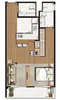 Planta-tipo apartamento de 52 m² privativos ? finais 9 e 16 | Luzes da Mooca - Spazio Lume – Apartamento na  Mooca - São Paulo - São Paulo