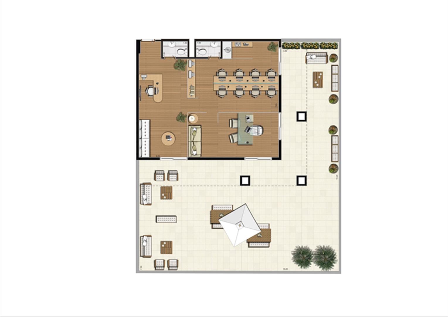Giardino de 208 m² Final 16 | Luzes da Mooca - Atrio Giorno – Salas Comerciais na  Mooca - São Paulo - São Paulo