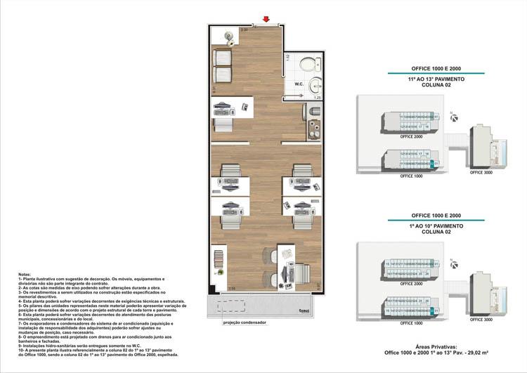 Planta Coluna 02 Torres 1 e 2 | Nova América Offices – Salas Comerciais no  Nova América - Rio de Janeiro - Rio de Janeiro