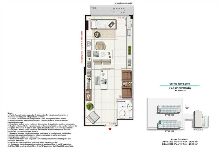 Planta Coluna 16 Torres 1 e 2 | Nova América Offices – Salas Comerciais no  Nova América - Rio de Janeiro - Rio de Janeiro