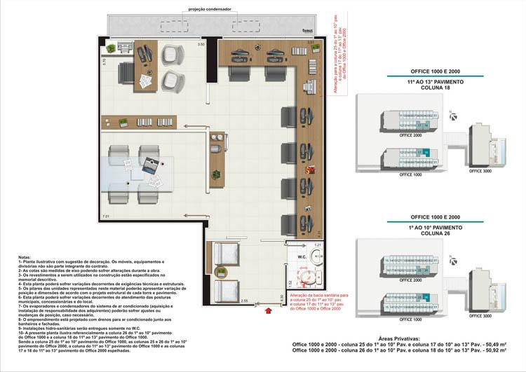 Planta Coluna 26 Torres 1 e 2 | Nova América Offices – Salas Comerciais no  Nova América - Rio de Janeiro - Rio de Janeiro