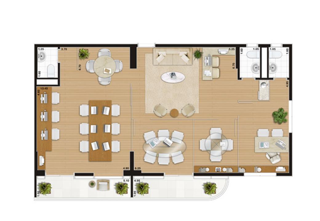 Escritório de 109 m² | Wave – Valongo - Santos - São Paulo Escritório de 109 m² | Wave – Salas Comerciais em Valongo - Santos - São Paulo