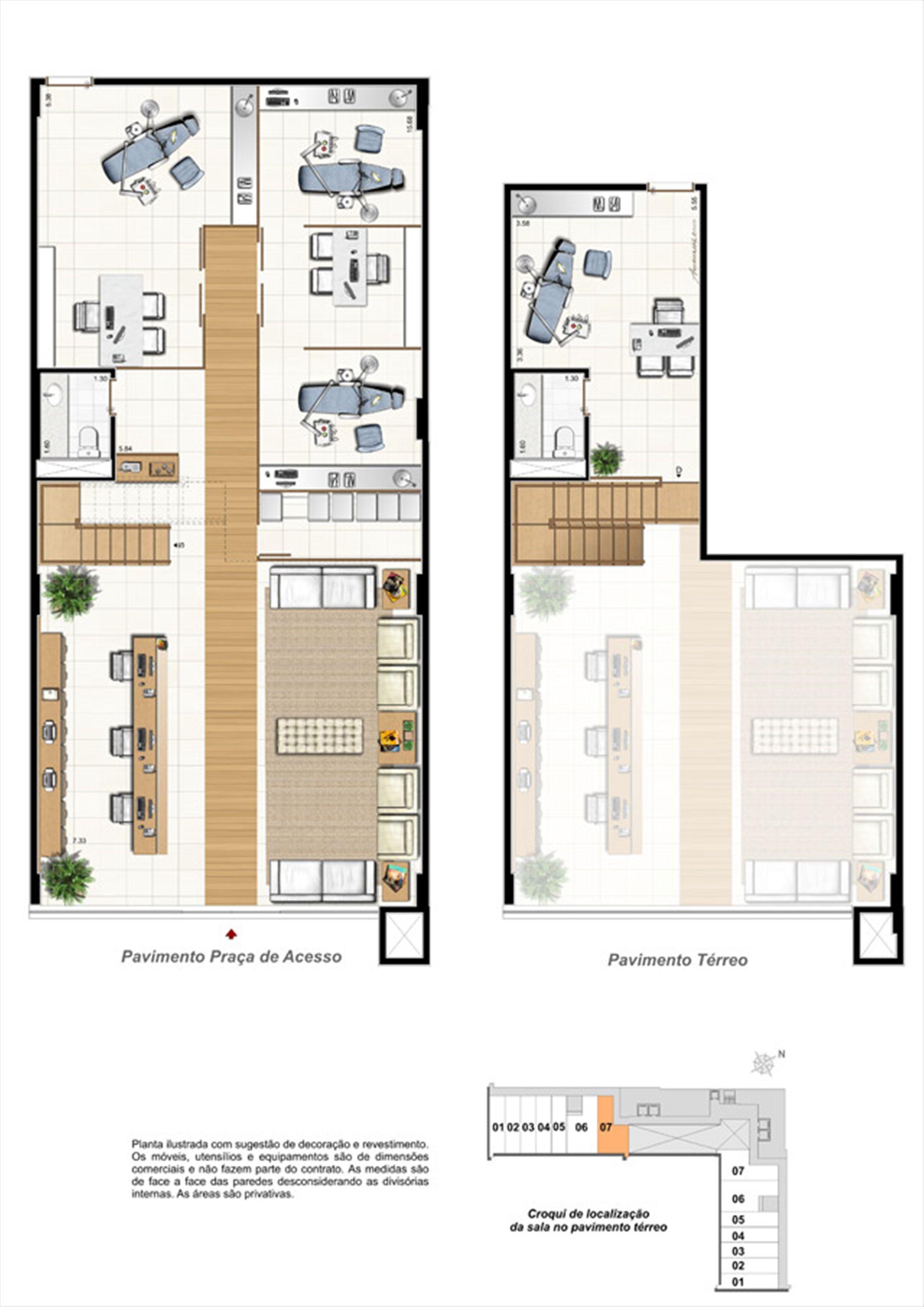 Planta da Loja 07 – Dentista | Biosphere – Salas Comerciais na  Asa Norte  - Brasília - Distrito Federal