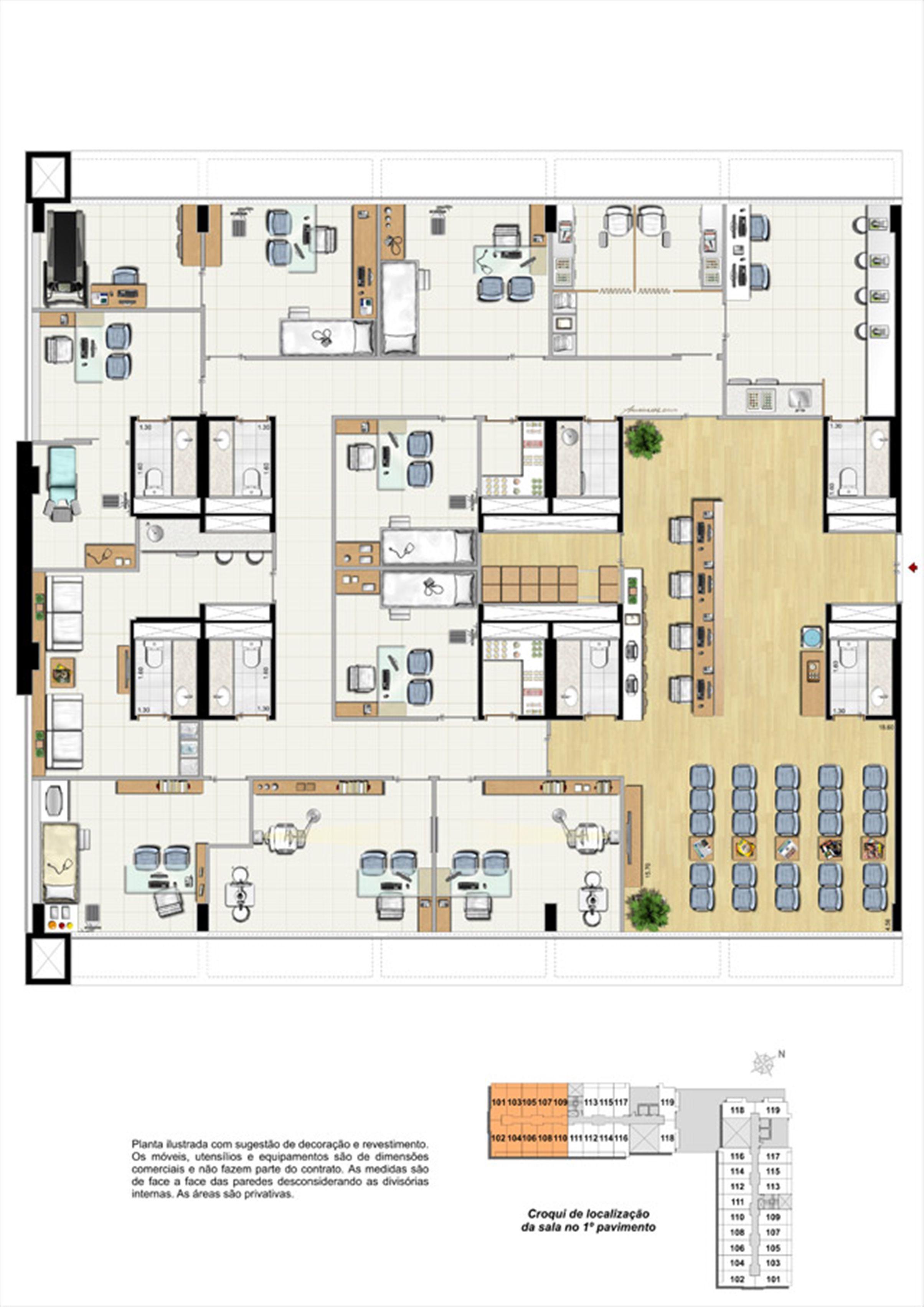 Planta da Sala 10 - Centro Médico | Biosphere – Asa Norte - Brasília - Distrito Federal Planta da Sala 10 - Centro Médico | Biosphere – Salas Comerciais na Asa Norte - Brasília - Distrito Federal