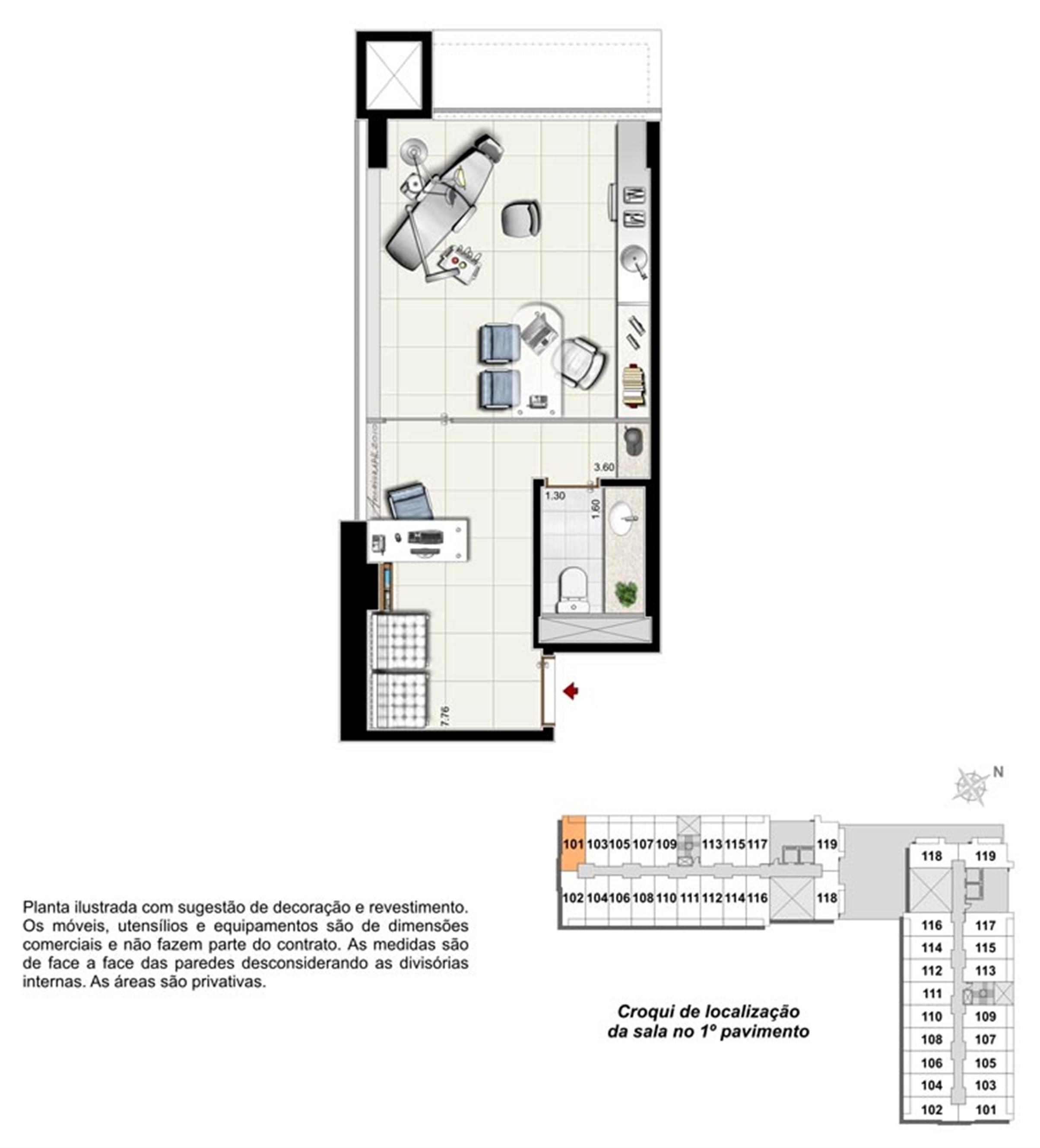 Planta da Sala de Dentista | Biosphere – Salas Comerciais na  Asa Norte  - Brasília - Distrito Federal