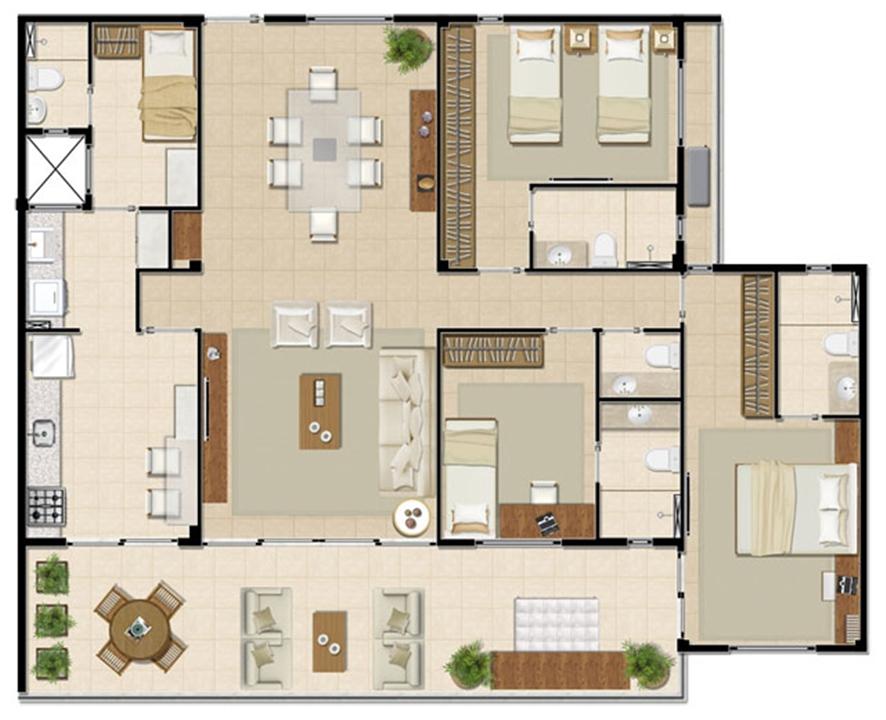 Apartamento Mar - 141 m² | Mandara Lanai – Porto das Dunas - Aquiraz - Ceará Apartamento Mar - 141 m² | Mandara Lanai – Apartamento no Porto das Dunas - Aquiraz - Ceará