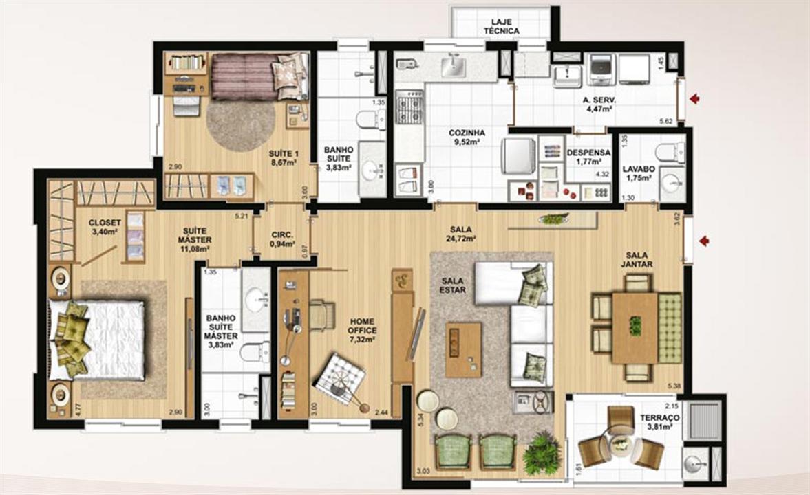 106 m² privativos, 2 suítes, despensa e sala ampliada | Le Jardin Residencial – Água Verde - Curitiba - Paraná 106 m² privativos, 2 suítes, despensa e sala ampliada | Le Jardin Residencial – Apartamento no Água Verde - Curitiba - Paraná