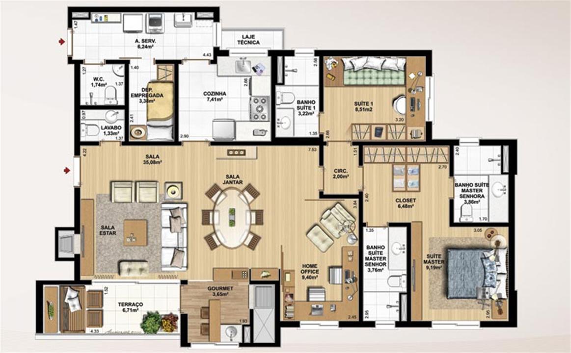 129 m² privativos, 2 suítes, living estendido e dependência deempregada | Le Jardin Residencial – Água Verde - Curitiba - Paraná 129 m² privativos, 2 suítes, living estendido e dependência deempregada | Le Jardin Residencial – Apartamento no Água Verde - Curitiba - Paraná