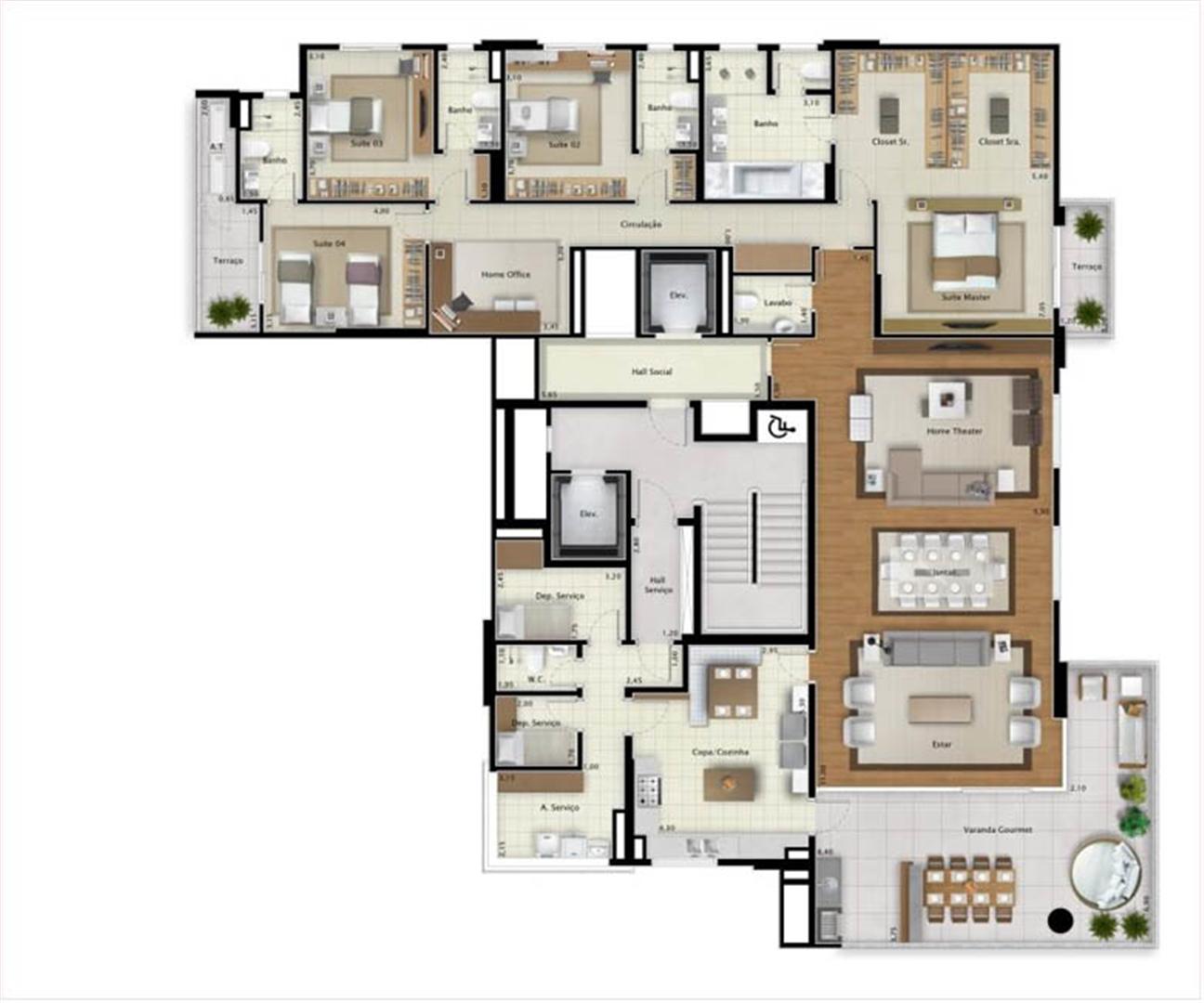 Apartamento Double View 323 m² (ímpar) | Mirage Bay – Apartamento em  Umarizal  - Belém - Pará