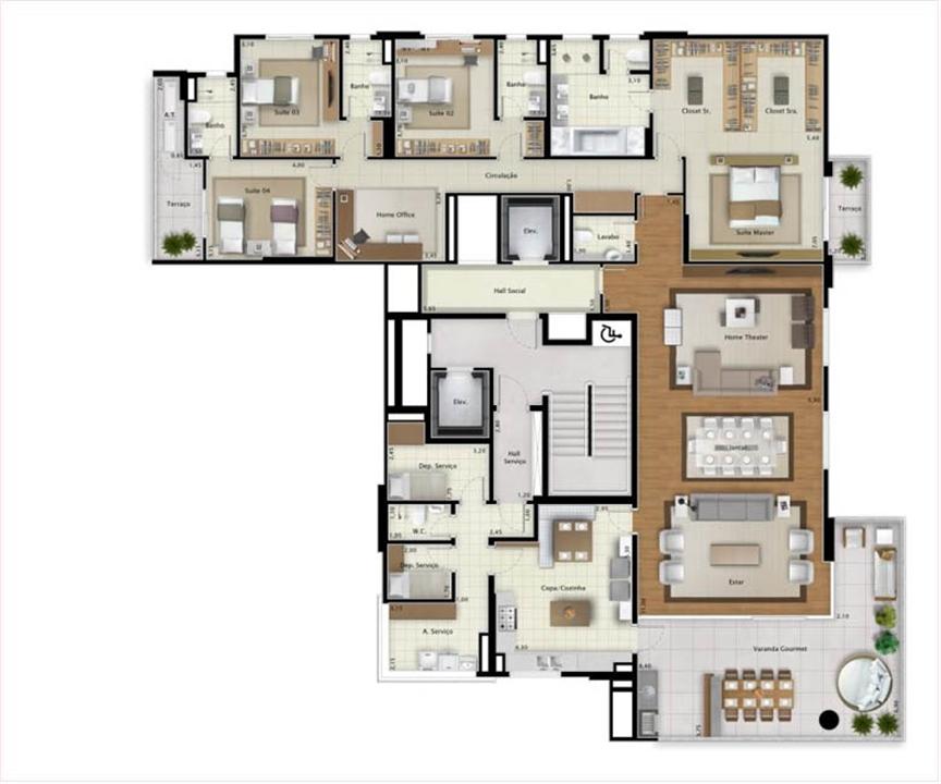 Apartamento Double View 323 m² (ímpar) | Mirage Bay – Umarizal - Belém - Pará Apartamento Double View 323 m² (ímpar) | Mirage Bay – Apartamento em Umarizal - Belém - Pará