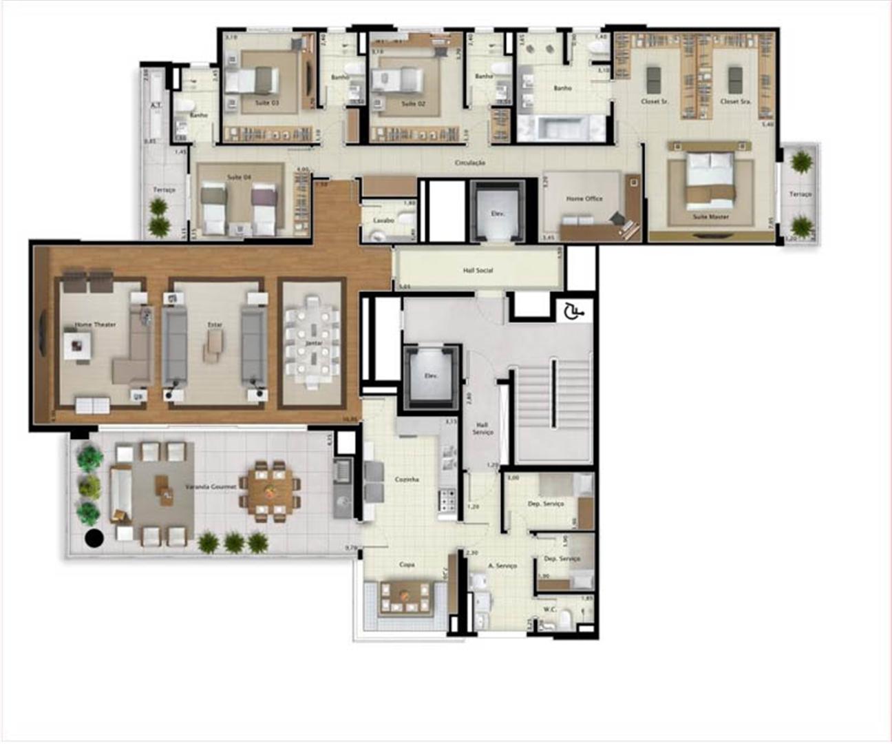 Apartamento Double View 323 m² (par) | Mirage Bay – Apartamento em  Umarizal  - Belém - Pará